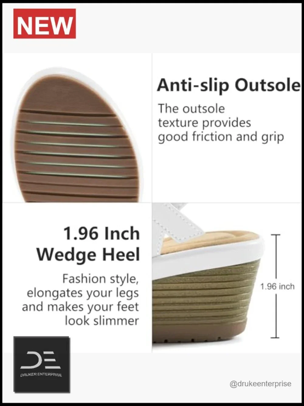 Comfortable Platform Wedge Sandals for Women - Casual Walking & Work Shoes